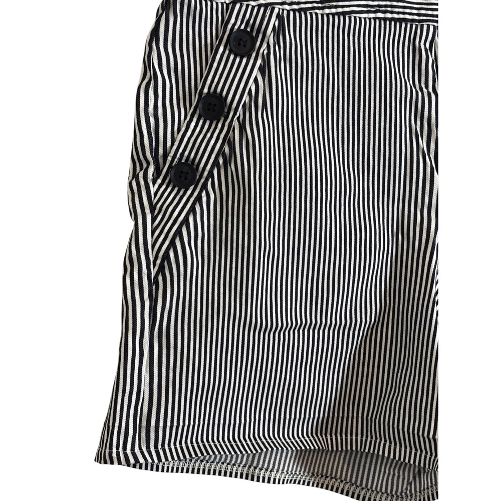Trina Turk Magnifico Striped Sailor Shorts Women's High‎ Waist Button Nautical - Picture 6 of 13